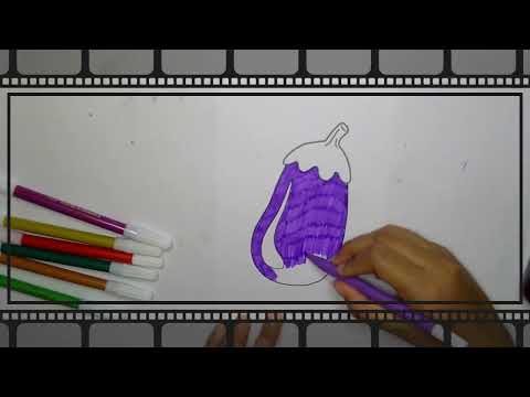 MEWARNAI TERONG | MEWARNAI SERU SEKALI | EGGPLANT COLORING | SO FUN COLORING